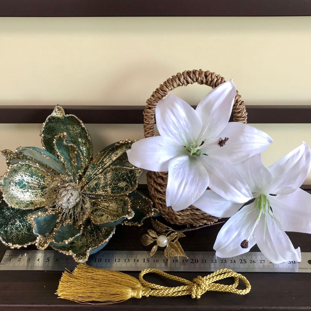 グリーン　和装髪飾り　成人式髪飾り　振袖髪飾り　着物髪飾り　色打掛髪飾り　結婚式