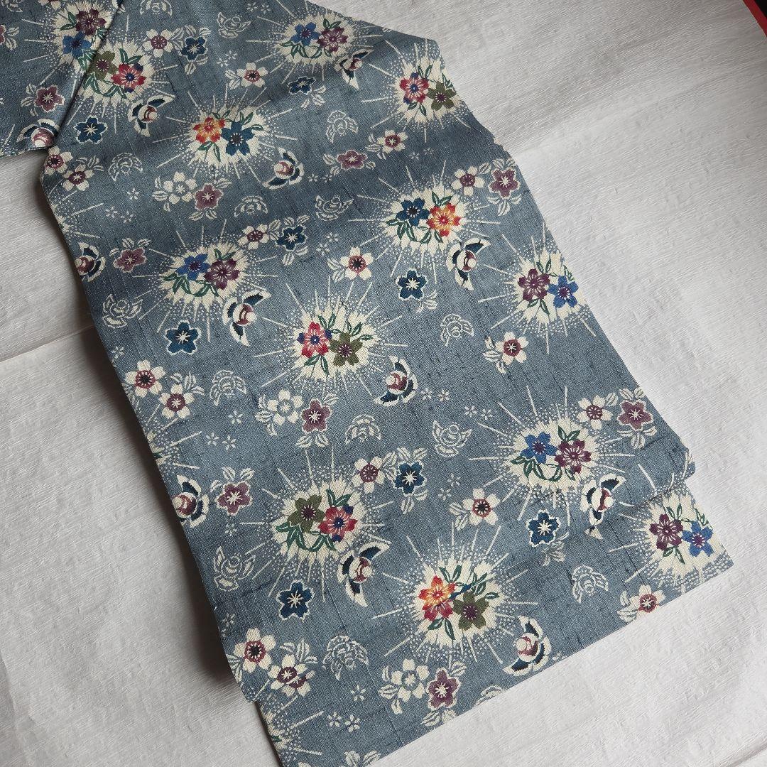 さらりと締める　本場琉球紅型　平野晋二郎　紬名古屋帯