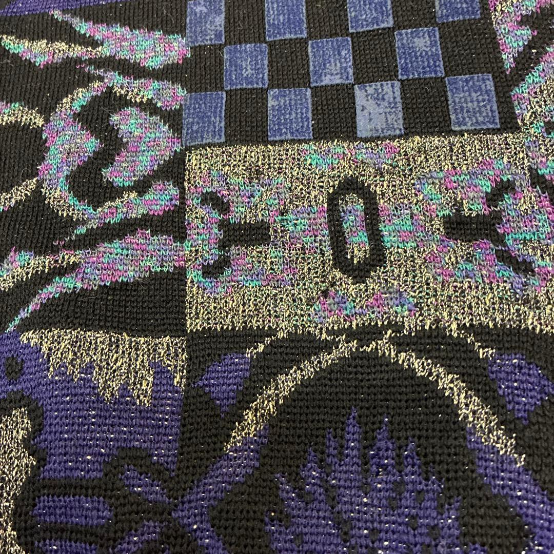 J's ジャンボ尾崎 ブリヂストン　銀糸　ラメ　ゴルフ　セーター ニット　90s