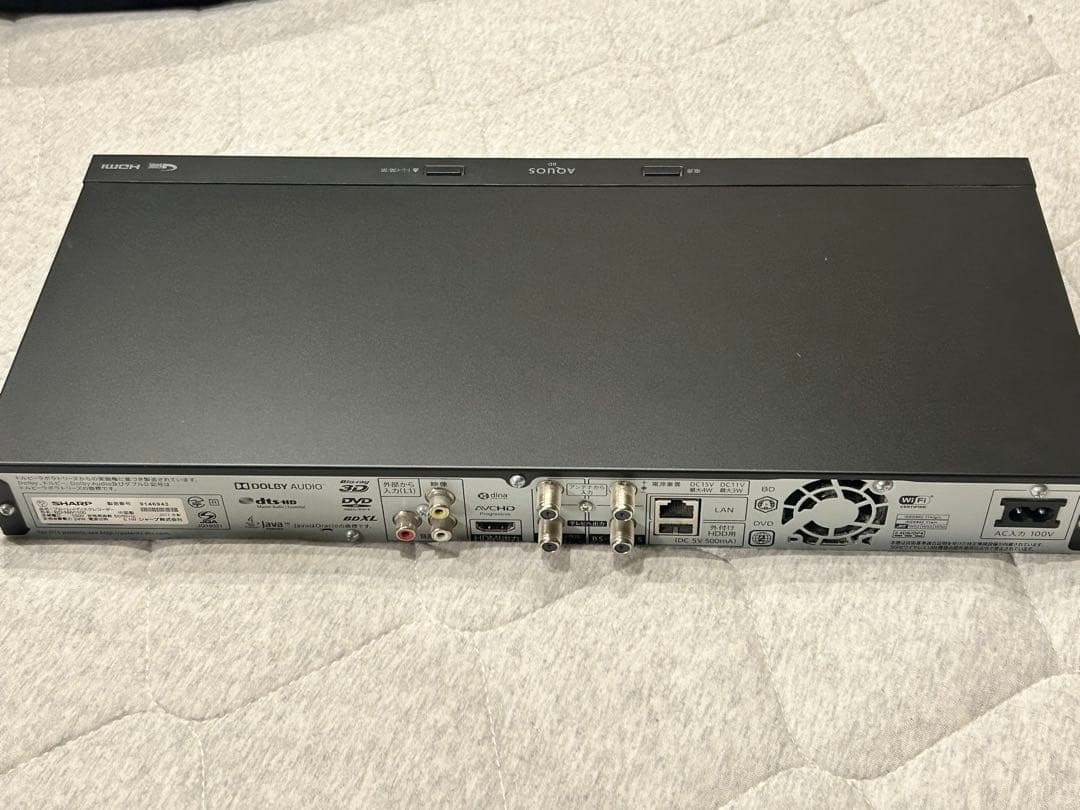 SHARP AQUOS HDD/BDレコーダー BD-NW1100 2017年製