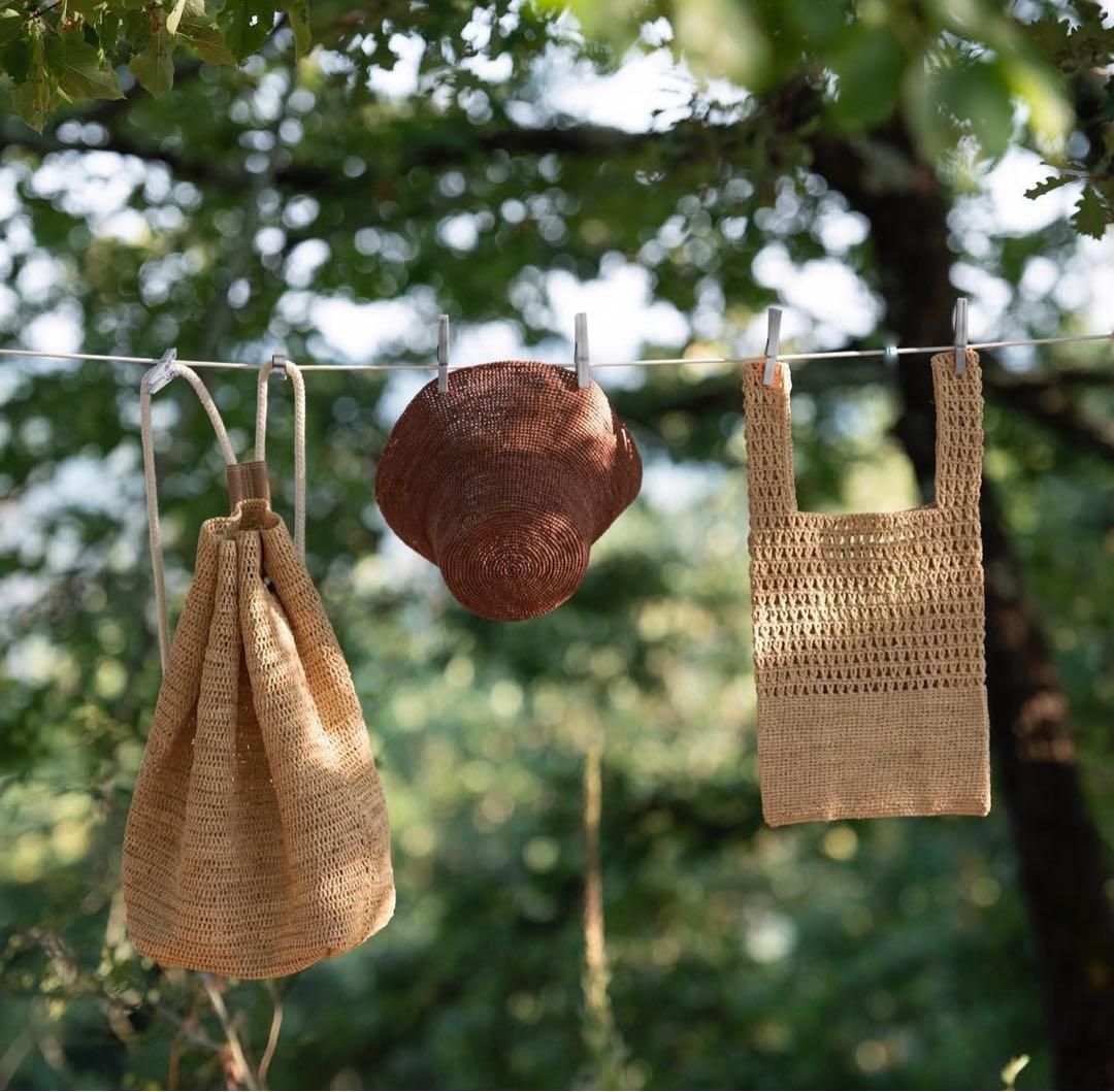 MAISON N.H PARIS 【美品】SOPHIE ラフィアハンドバッグ