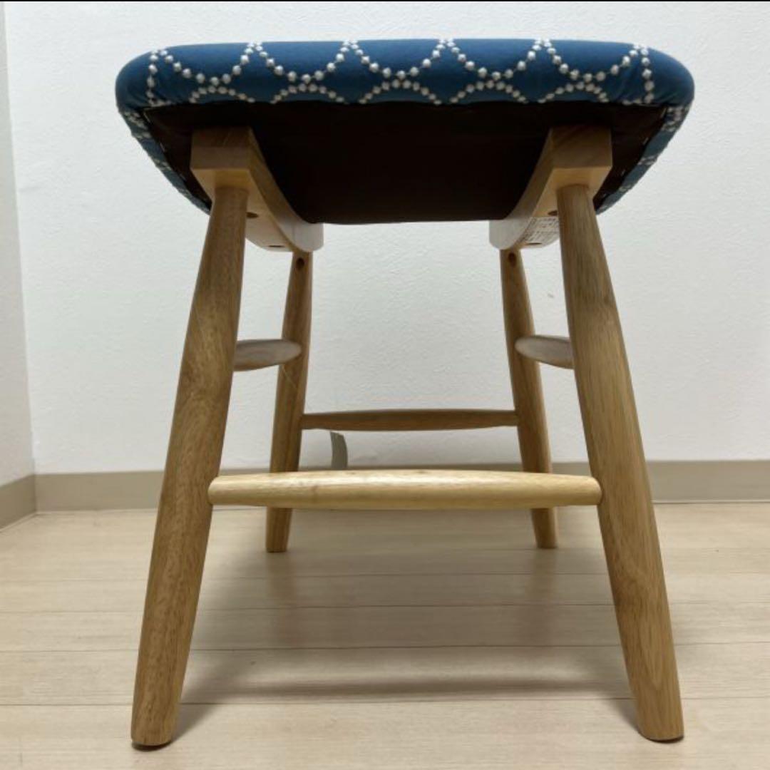 ミナペルホネン スツール タンバリン 丸脚 【ブルー/イエロー】 椅子 ベンチ