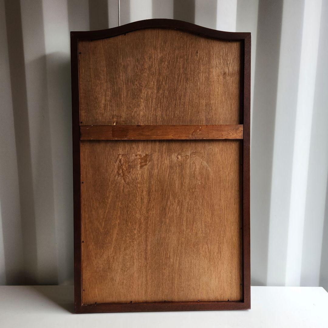 美品 ヴィンテージ　マホガニー材　ウォールミラー 壁掛け鏡 天然木 鏡