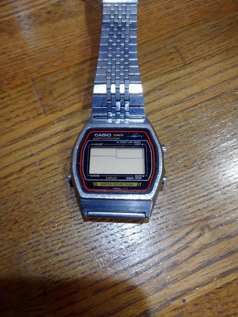 CASIO アンティーク デジタル腕時計 ステンレスバンド