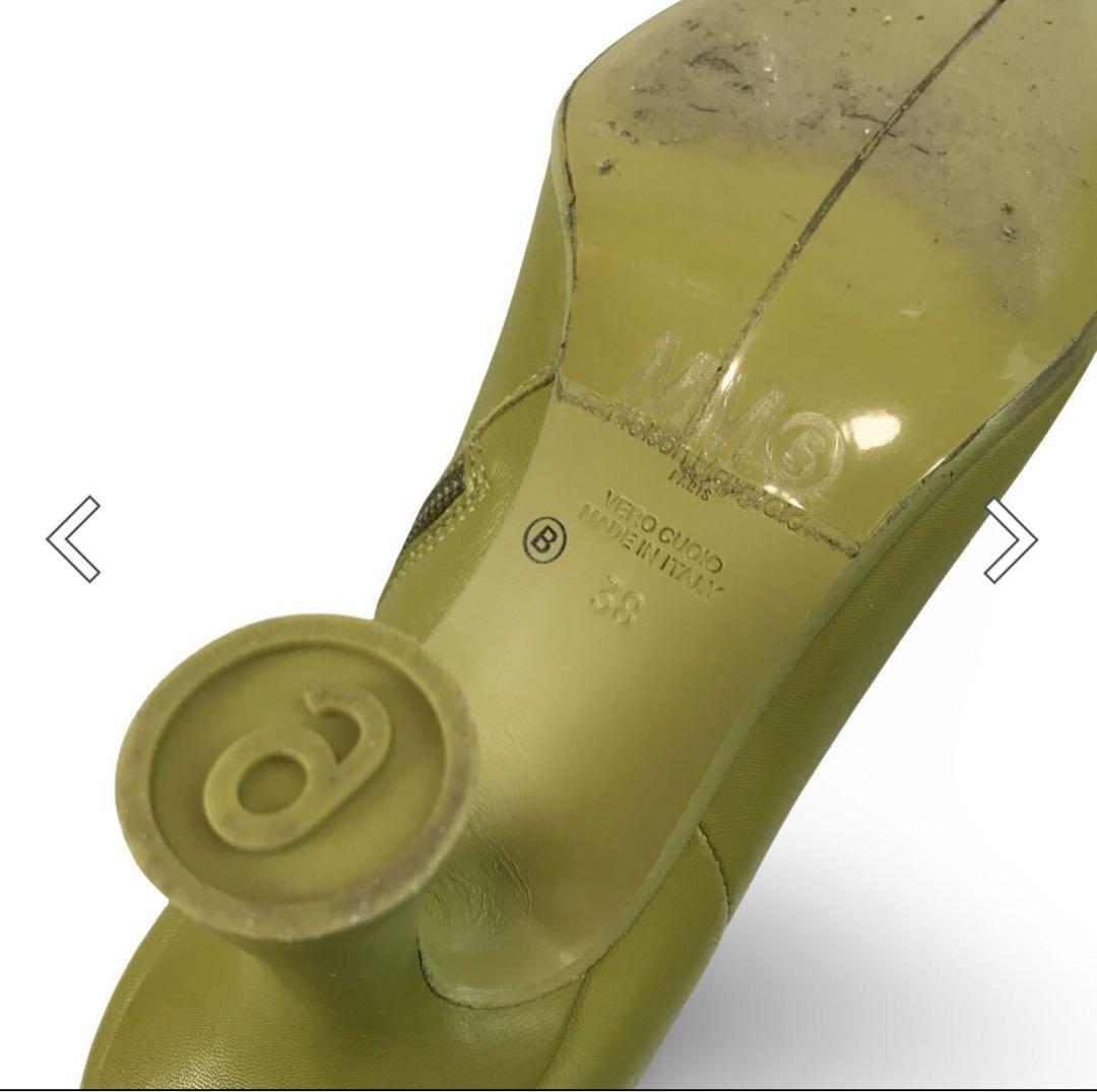 新品 定価99000円 メゾンマルジェラ MM6 ラム レザー ショート ブーツ