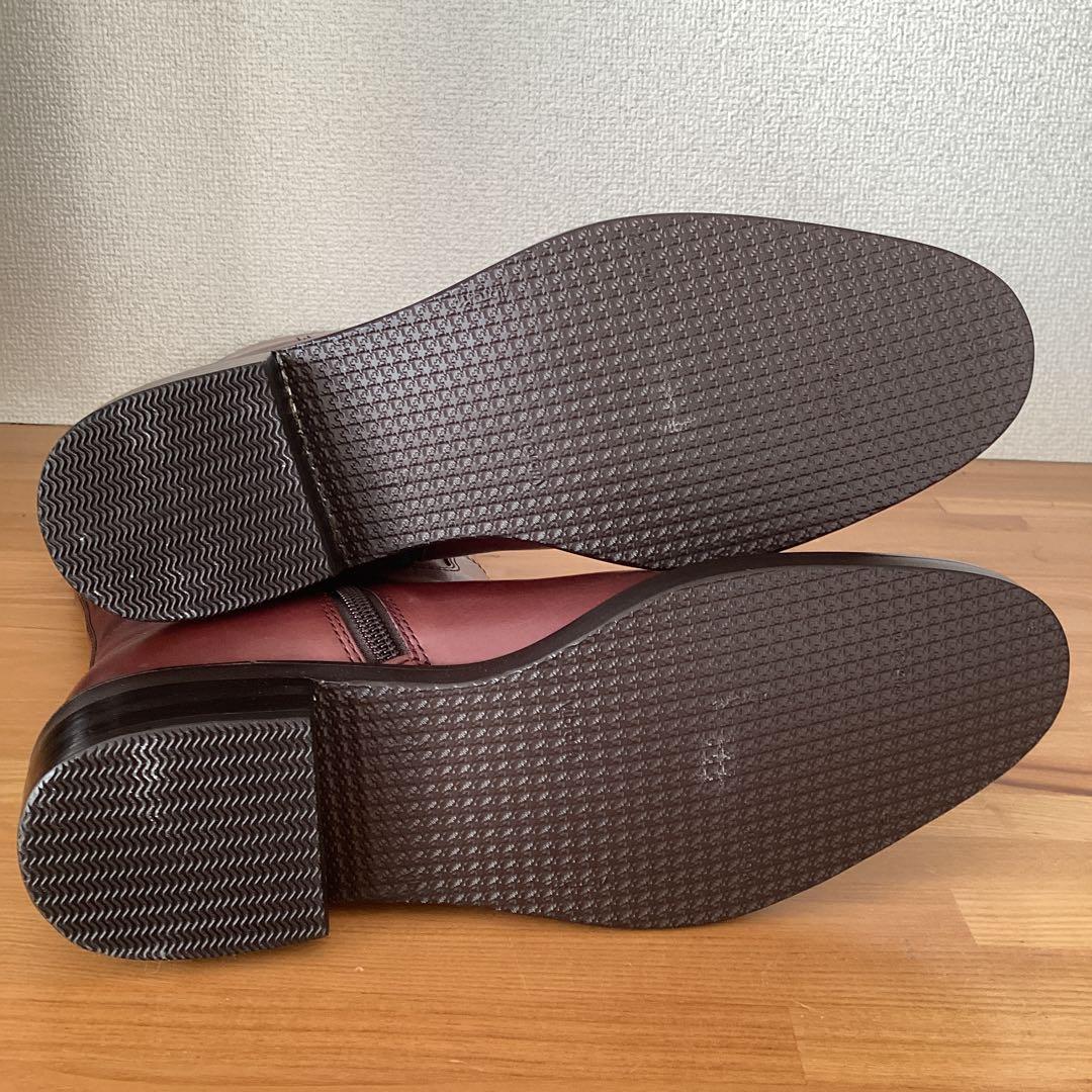 本革 ロングブーツ ジョッキー サイズ39 ジッパー付きの希少なブーツ