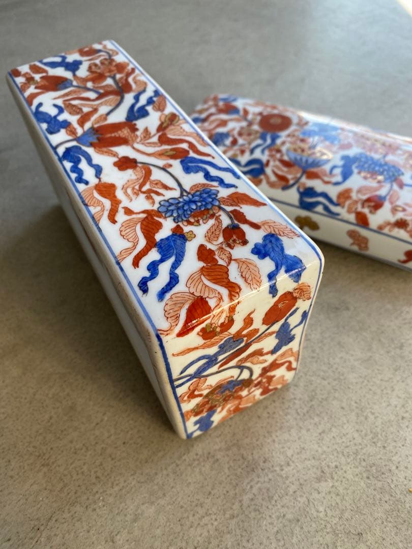 アンティーク ビンテージ 陶器 アクセサリーケース 筆入れ アメニティケース