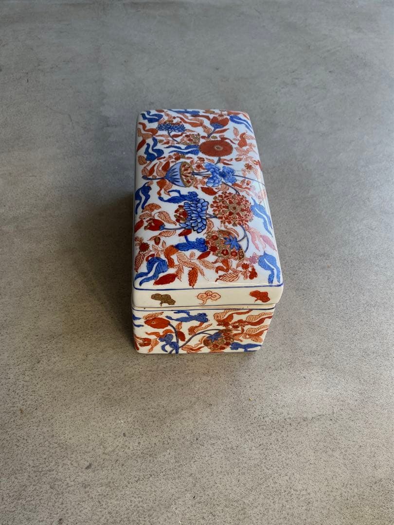 アンティーク ビンテージ 陶器 アクセサリーケース 筆入れ アメニティケース