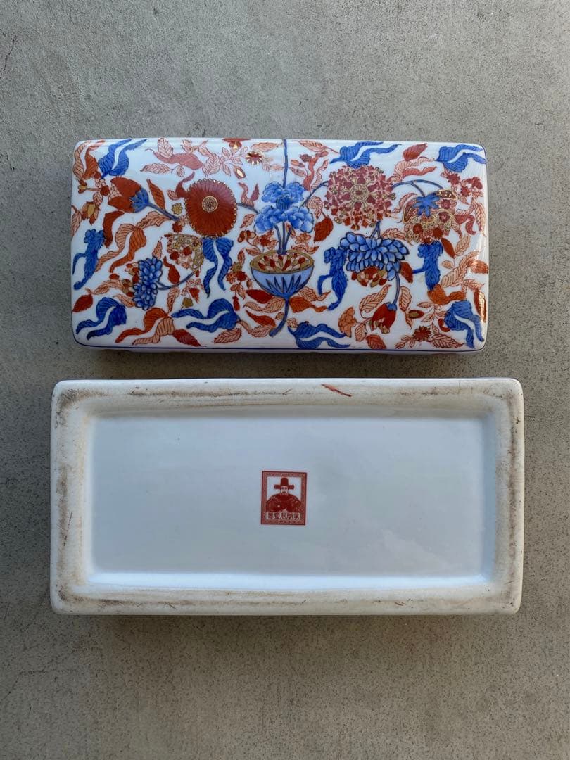 アンティーク ビンテージ 陶器 アクセサリーケース 筆入れ アメニティケース