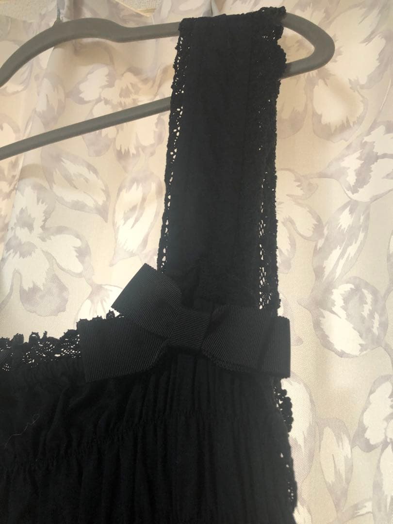 ベイビーザスターズシャインブライト　シャーリングプリンセスジャンパースカート　黒