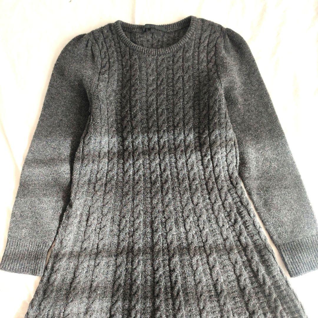 本日のみ！　未使用　ANAYI ウール カシミヤ混 ケーブル編み ニット フレア