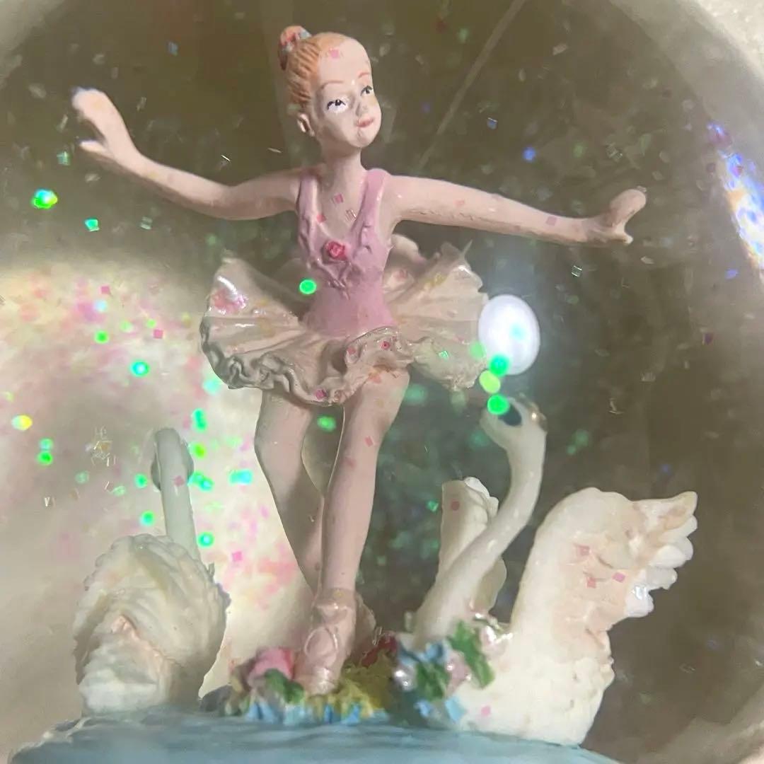 バレリーナオルゴール スノードーム　白鳥　天空の城　ラュピタ