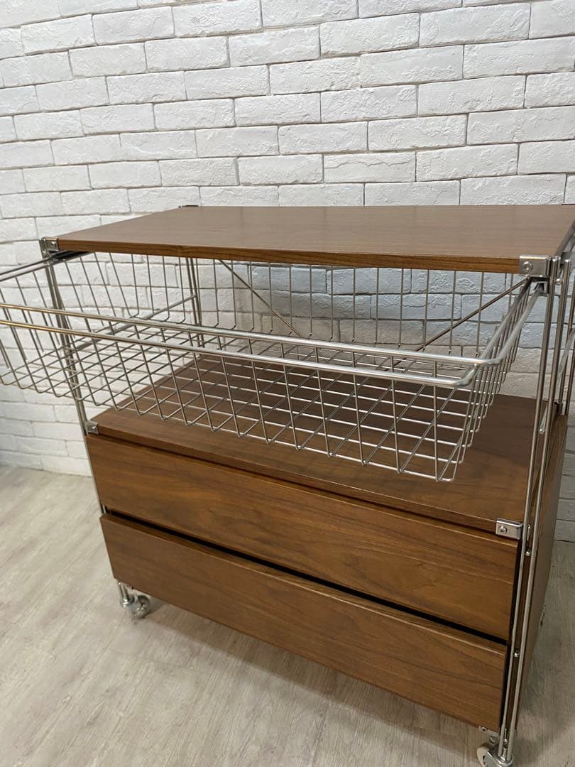 【東京都23区配送無料】無印　スチール　ユニットシェルフ　ウォルナット　棚　収納