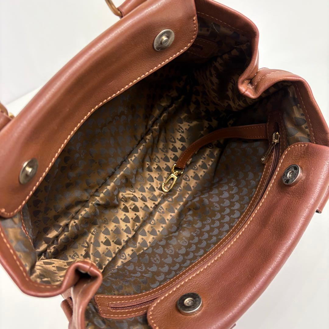 LONGCHAMP ロンシャン バルザンレザー トートバッグ ハンドバッグ 茶色