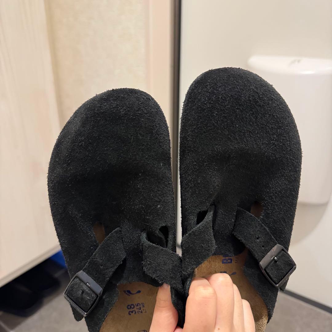 BIRKENSTOCK ボストン ソフトフットベッド 黒 38 24.5