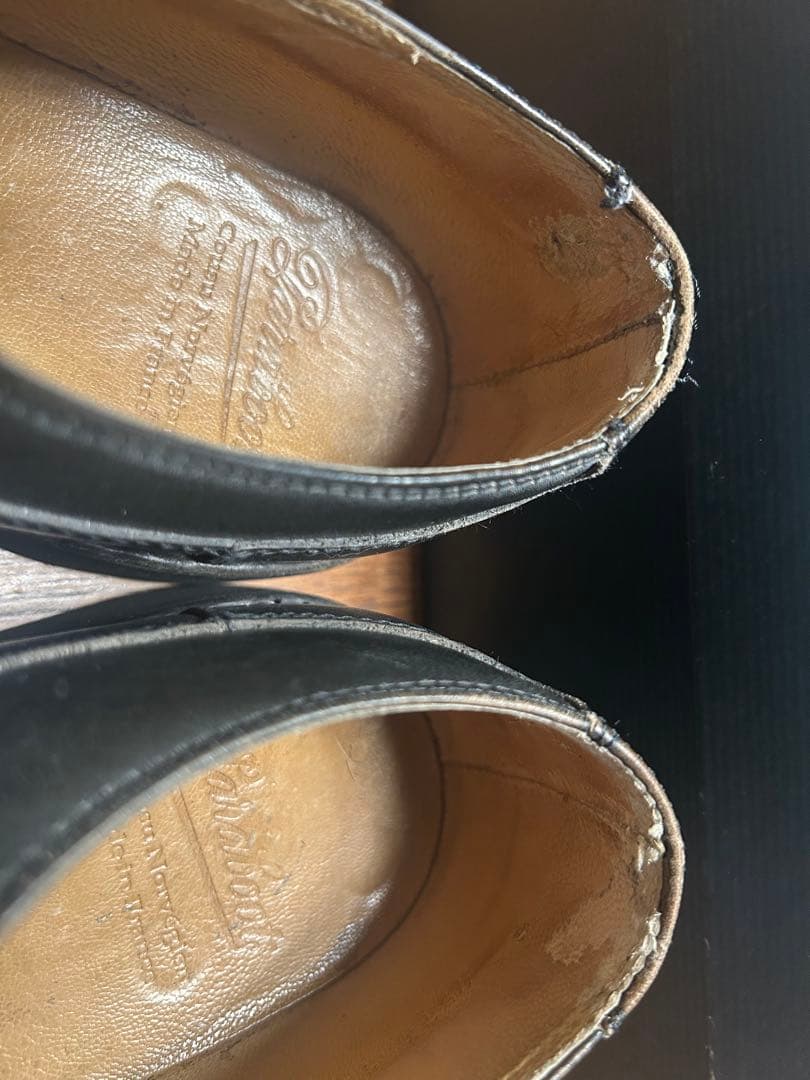 Paraboot ブラック レザー ビジネスシューズ