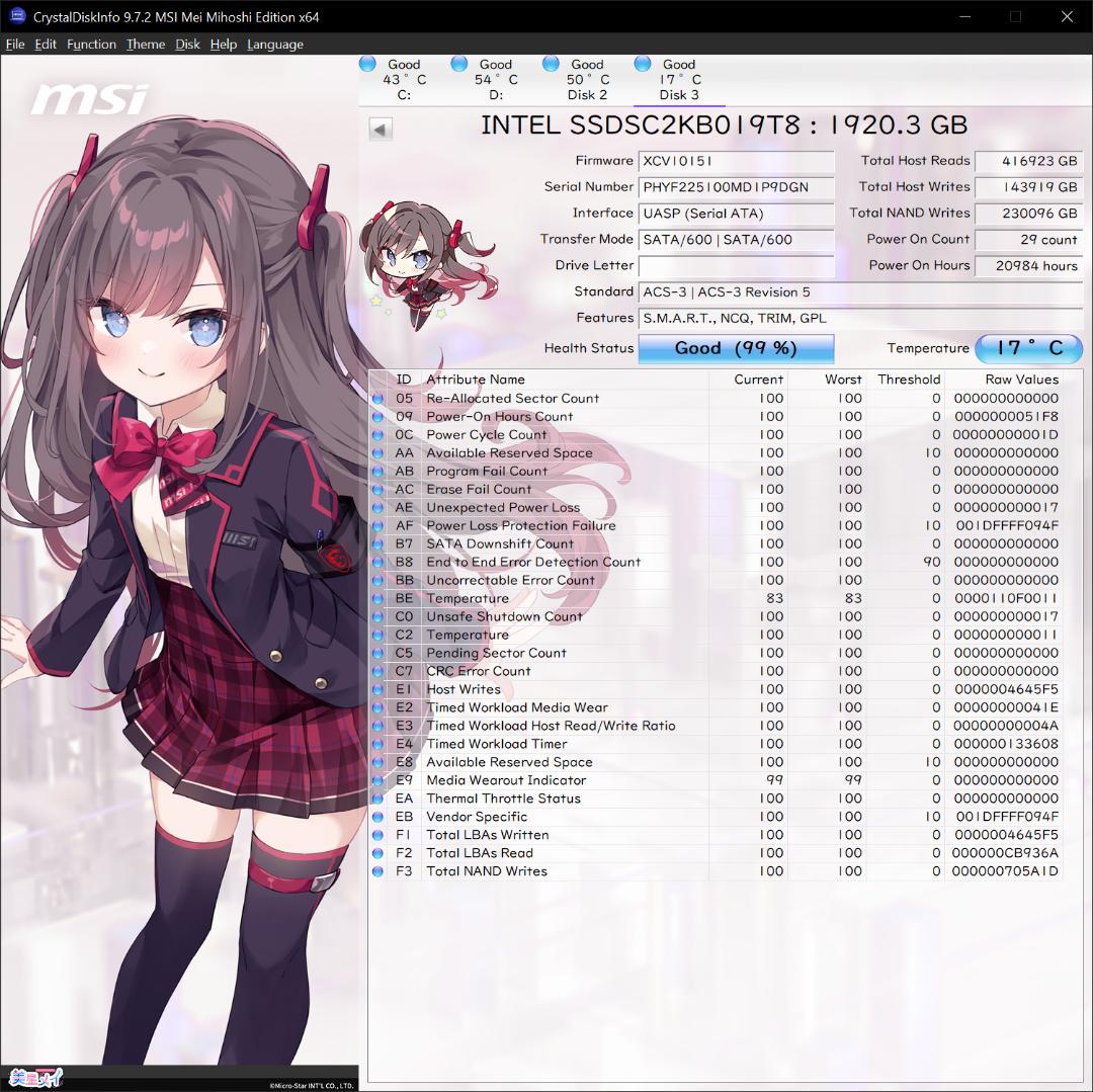 Intel D3-S4510 Sata SSD 1.92TB ②