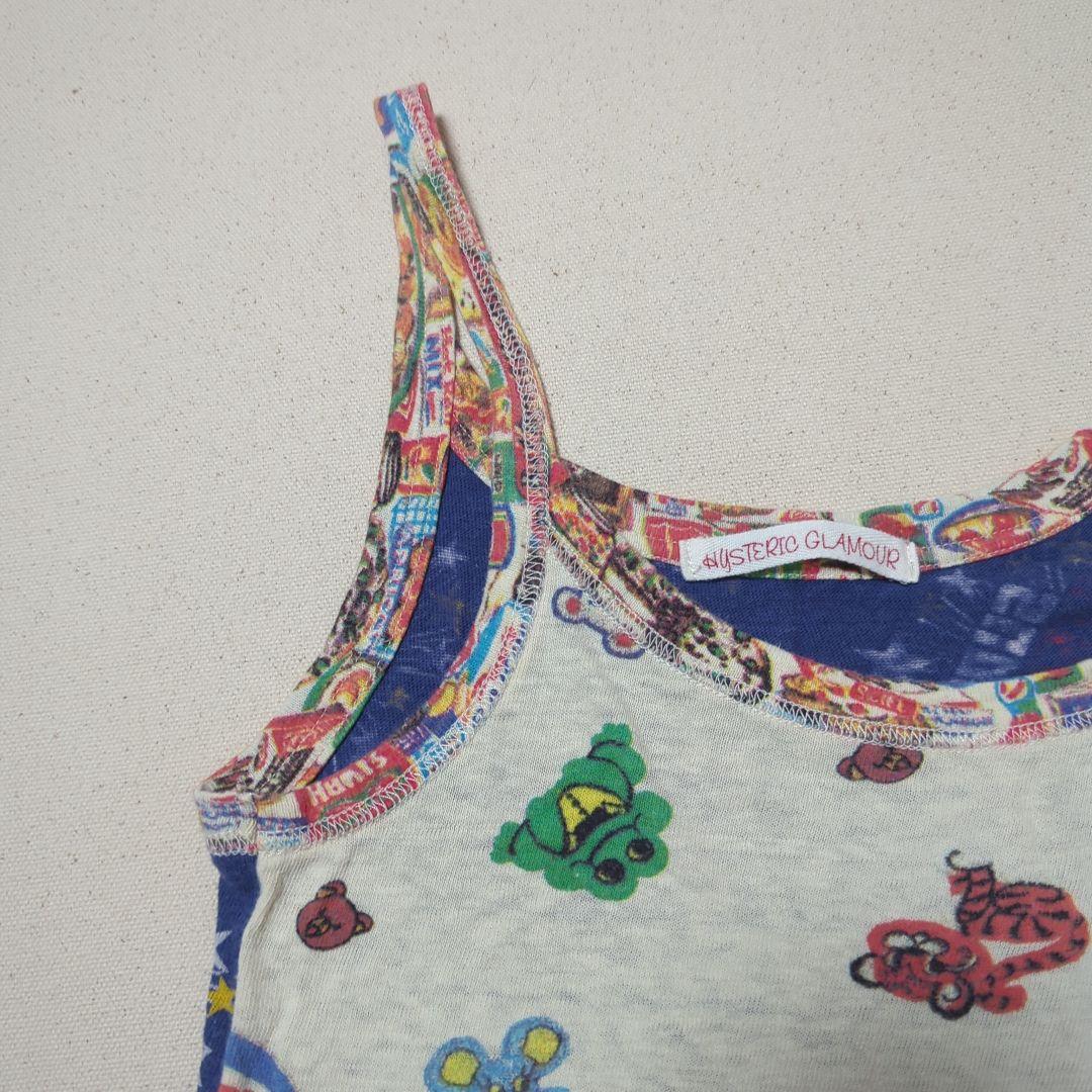 【初期タグ♡人気デザイン】ヒステリックグラマー　ヒスロゴ総柄キャミソール