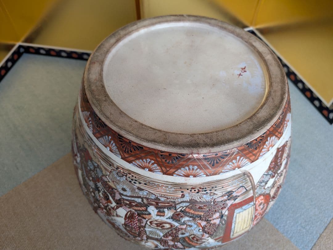 古美術　金魚鉢　水鉢　火鉢　睡蓮鉢 メダカ鉢 大型　薩摩