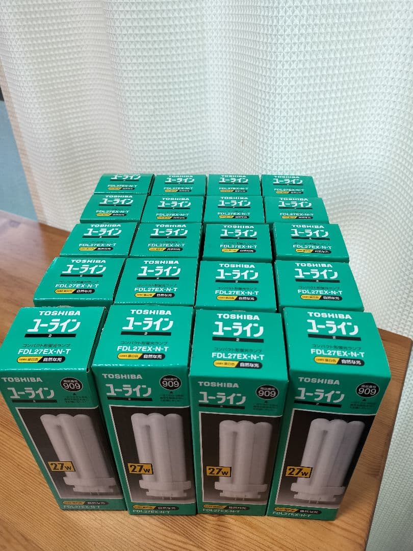TOSHIBA ユーライン蛍光ランプFDL27EX-N-T 　27W　新品20個