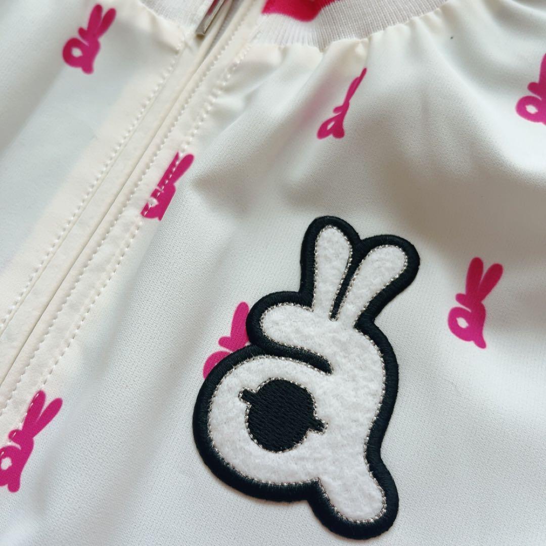 極美品　アルチビオ　ジャケット　ブルゾン　蓄熱裏地　ロゴ　ピンク　ホワイト