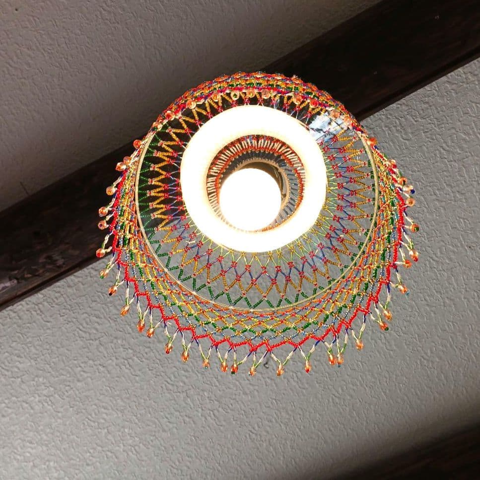 ビーズランプシェード　　　　アンティーク