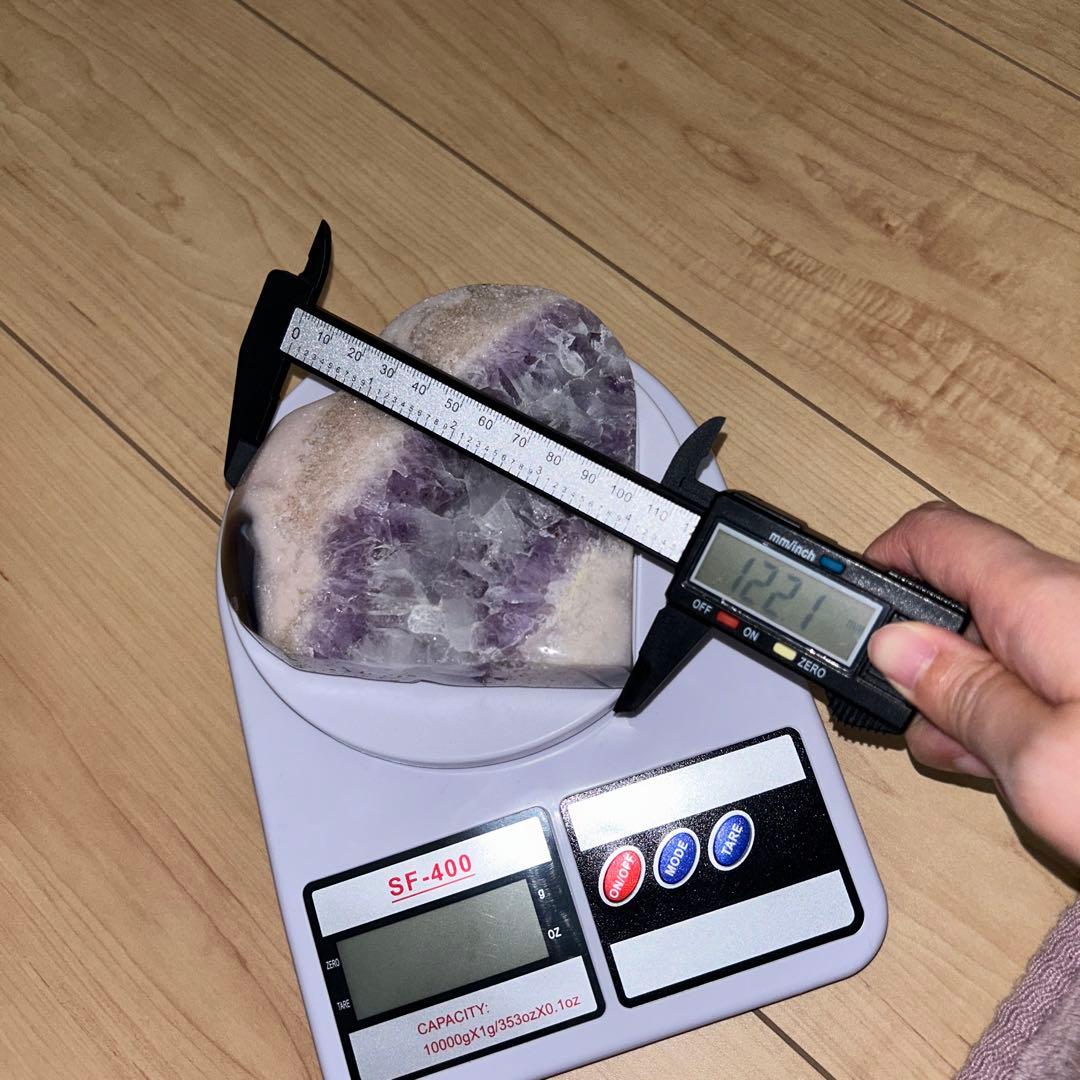 特大 ピンクアメジスト ハート 700g 天然石 結晶