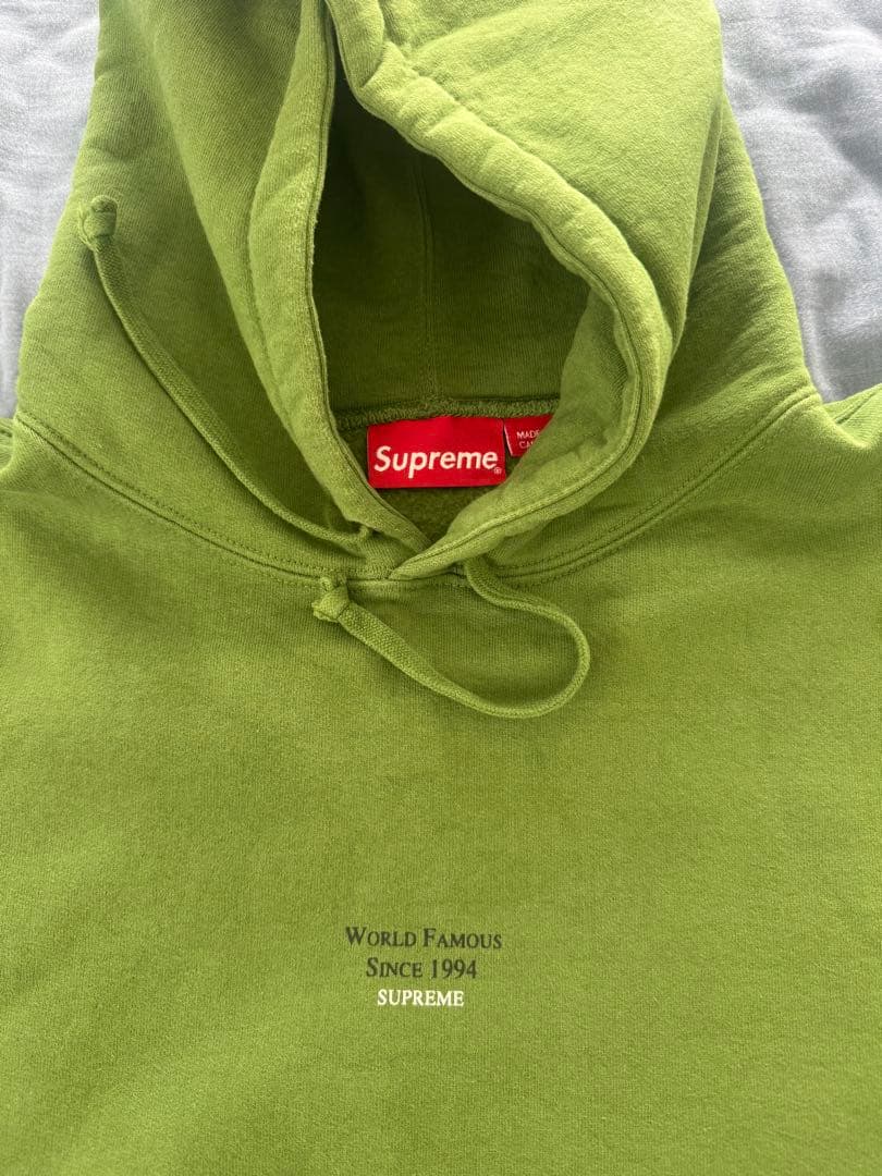 Supreme グリーン フード付きスウェット