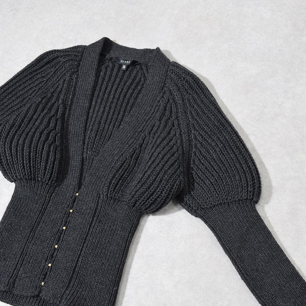 00s トムフォード期 グッチ GUCCI コンシャス ニットカーディガン 短丈