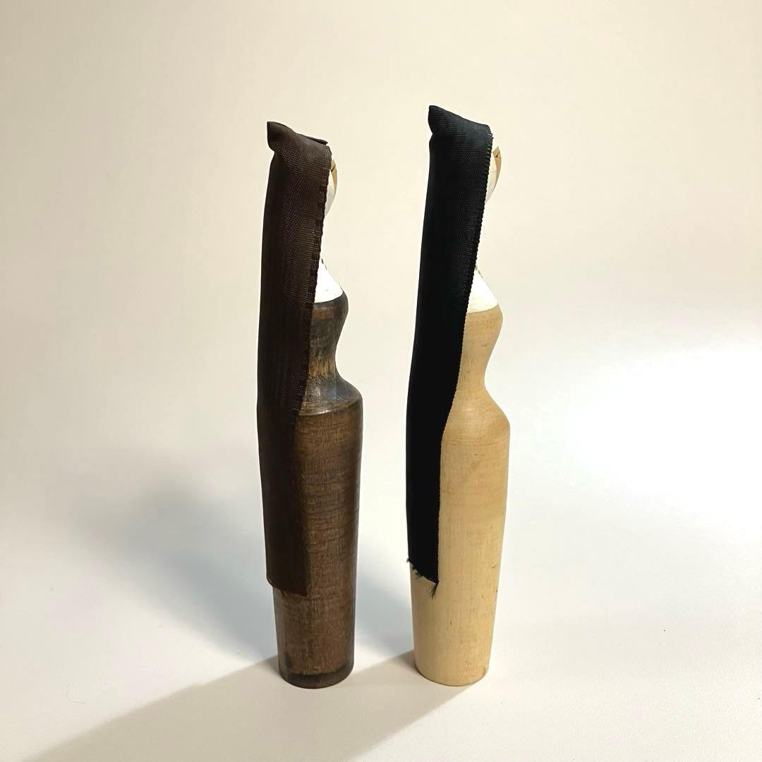 北海道　函館　根本勲　トラピストこけし　修道女　土龍　木彫　人形　民芸　郷土玩具