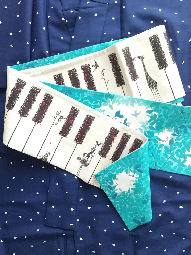 【お値下げ♡】単衣(ひとえ)着物 ＋ ブランド半巾帯セット