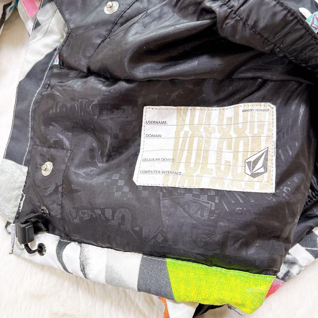 ボルコム スノーボードウェア スキー ジャケット L 総柄 派手 レディース