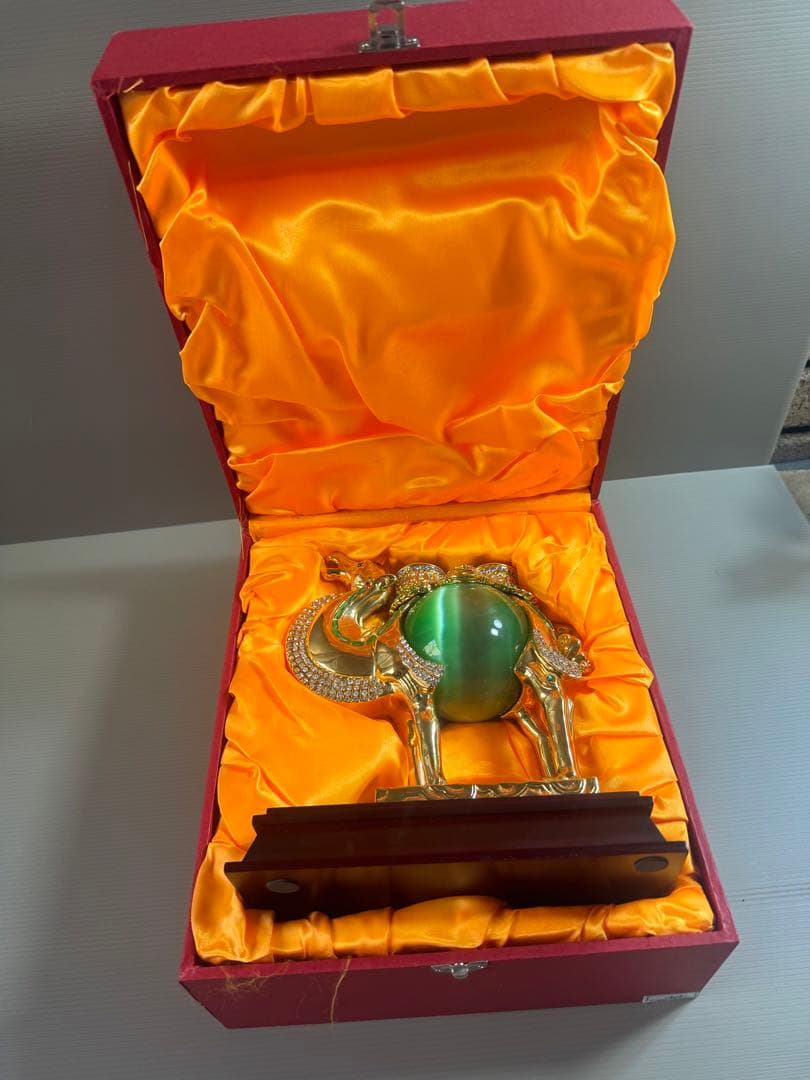 1541 中国美術 りゅうきんらくだ 流金駱駝 金メッキ ラクダ 奮門 開拓