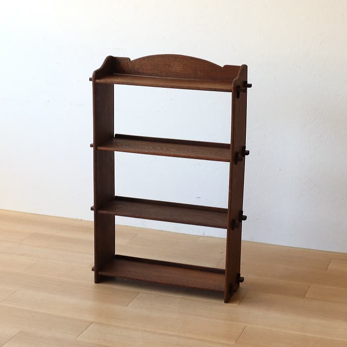 アンティーク 楔本棚 書棚 ナラ 無垢材 オープン棚 古家具