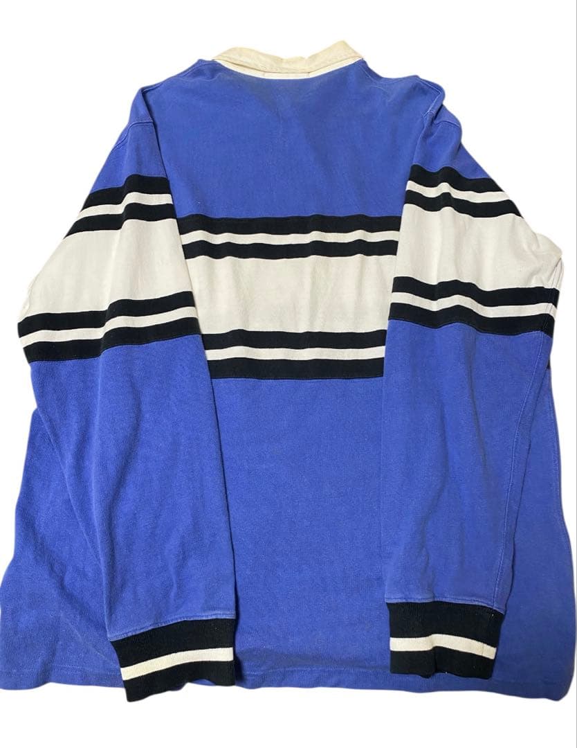 SMK【レア】POLO SPORTラガーシャツ 青 100%コットン