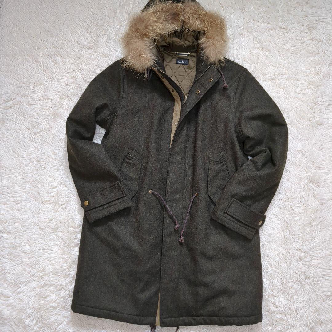 ポールスミス paul smith カシミア モッズコート M モスグリーン
