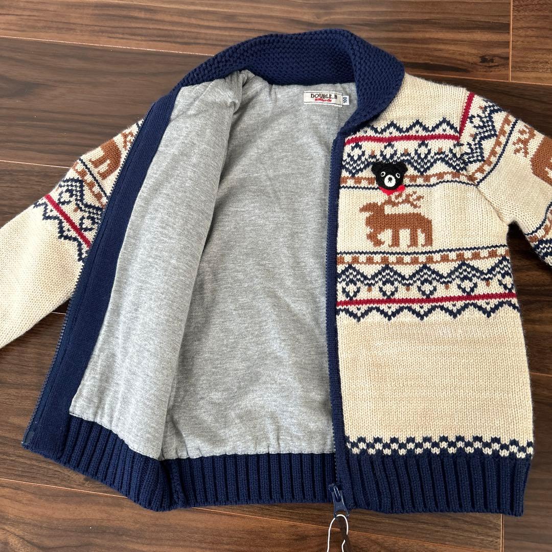 ミキハウス ダブルビー ニット ジャケット