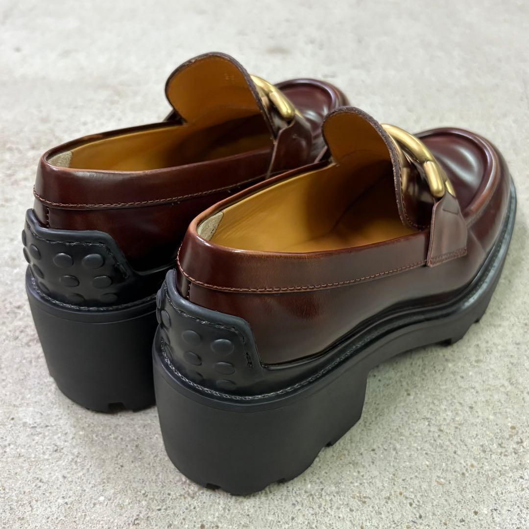 【美品】TOD'S トッズ シューズ タイムレス ローファー ブラウン