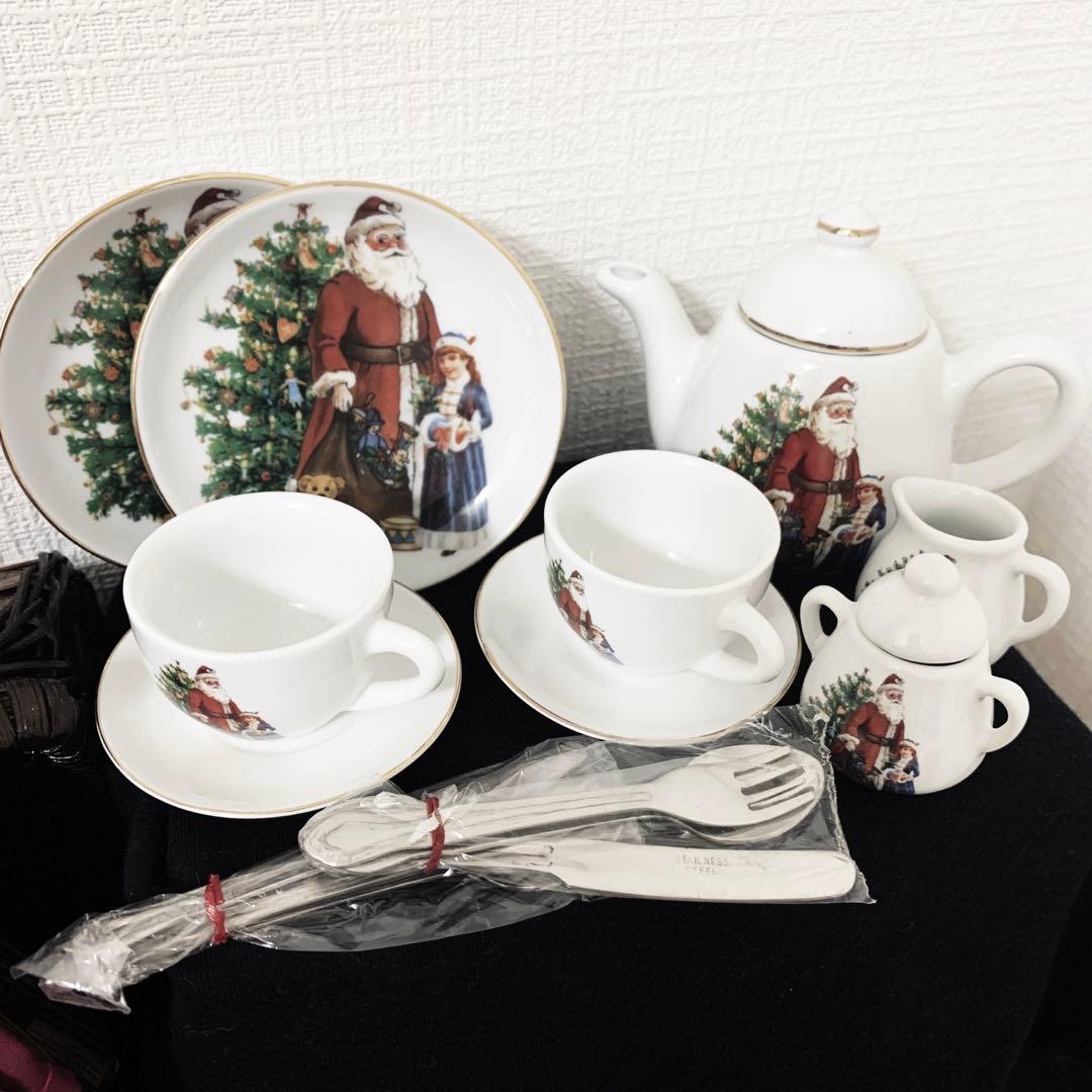 ロイターポーセリン　ヴィンテージ食器セット　置物　クリスマス雑貨