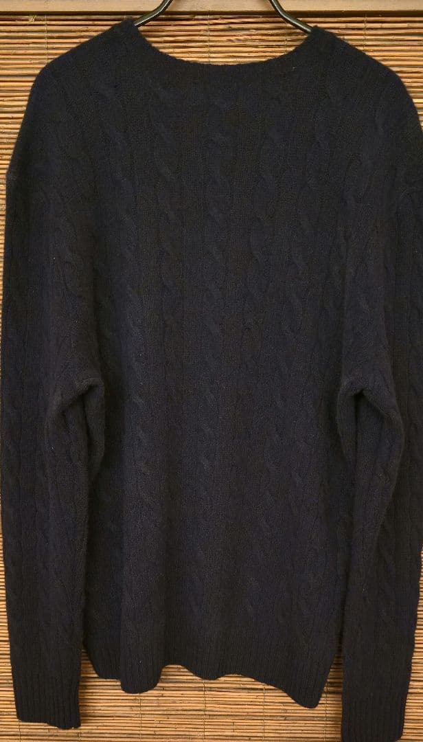 美品 Polo Ralph Lauren ニット ウールカシミヤ混 ネイビー