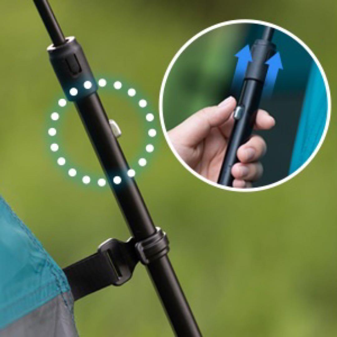 オート キャンプ テント ファミリー 新品 4人用 防水 前室 付き 青 新品