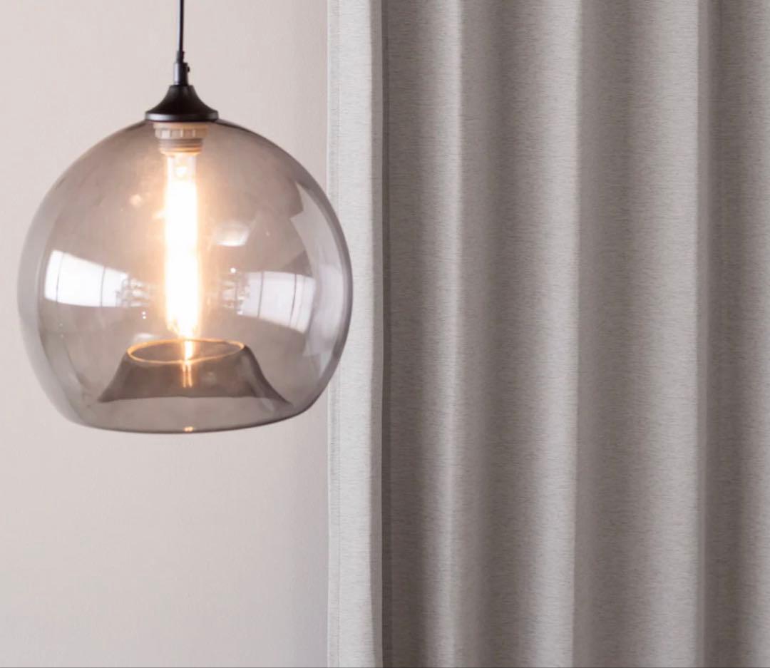 カナデモノ ヒートブロック 遮光 プリーツカーテン グレー