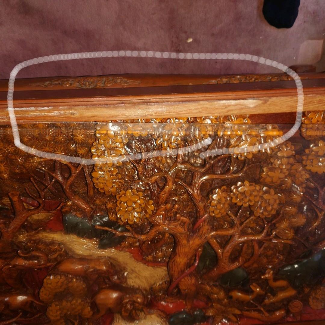 木彫り　アンティーク　象　椅子、机セット