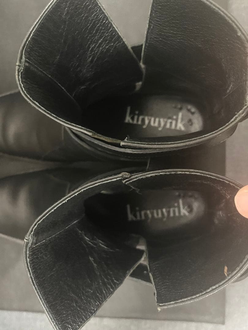 靴 kiryuyrik COW HIDE LONG JODHPUR BOOTS