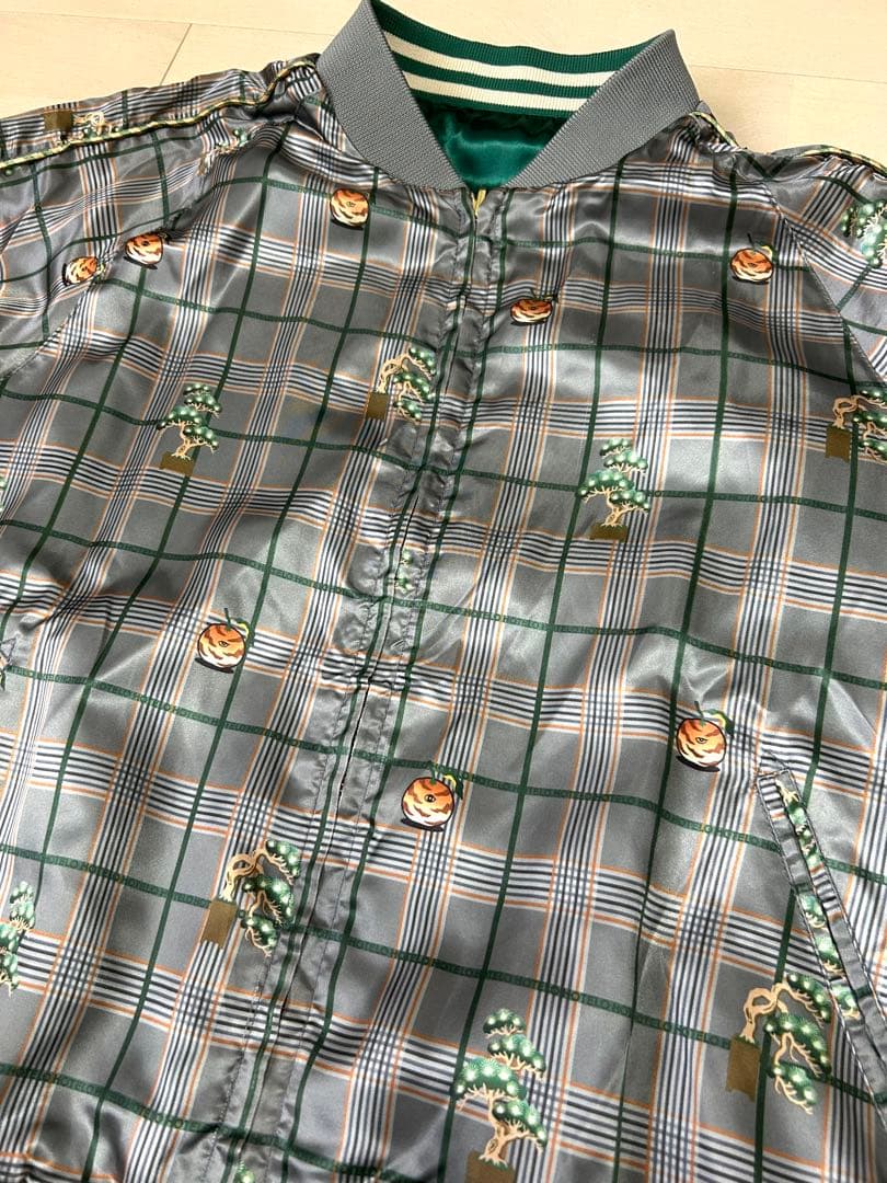 HOTELO スカジャン リバーシブル サテン 虎刺繍