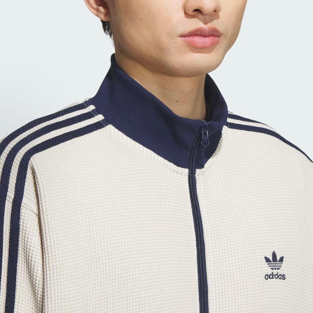 新品L adidas ニット トラックトップ ワッフル KC2618