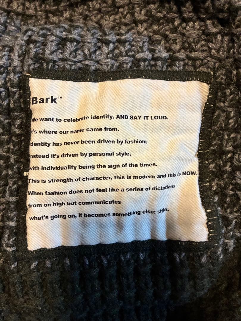 Bark イタリア製　フード付きニットダッフルコート