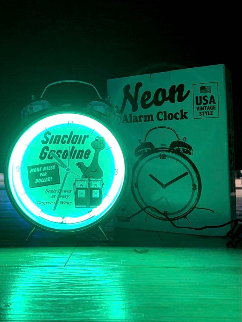 新品未使用　ネオンクロック SINCLAIR シンクレア 時計 アメリカ