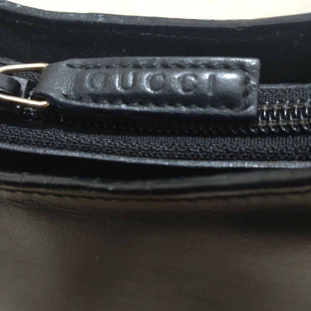 訳あり GUCCI グッチ バンブー ショルダーバッグ ハンドバッグ 黒