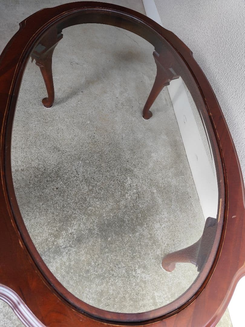 ​​【関東圏配送無料】定価十数万 イーセンアーレン ガラス猫脚テーブル